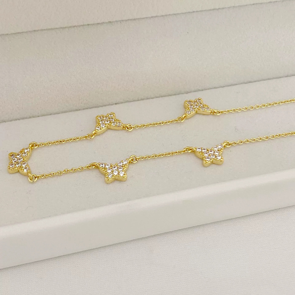 Kendra Scott Butterfly Pendant Rhinestone Necklace Creative